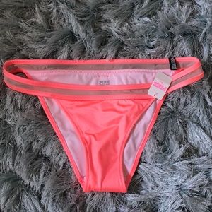 NWT VS High Leg Pink Bikini Bottoms